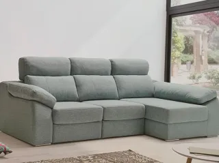 Sofá Chaise Longue Gris Convertible