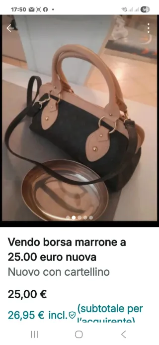 Borsa Pollini marrone con tracolla