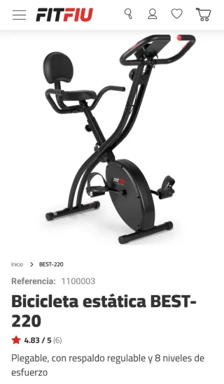 Bicicleta Estática FitFiu.