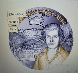 Moneda Pablo Escobar Edición Especial 2 onzas