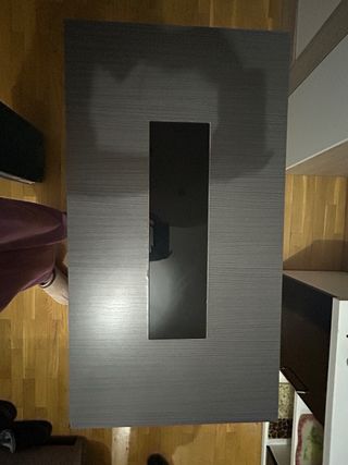 Mesa de centro elevable madera y cristal
