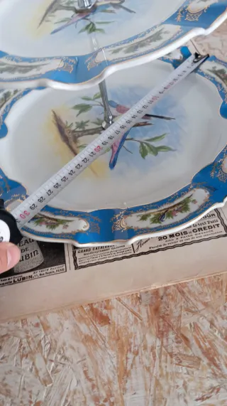 Alzatina vintage uccelli porcellana
