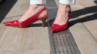 Zapatos Anna Boza piel rojos tacón bajo