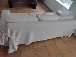 Sofá 3 plazas Natuzzi blanco