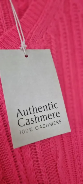 Jersey de cachemira rosa talla XL