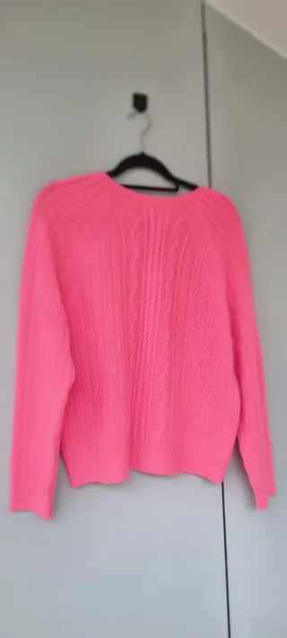 Jersey de cachemira rosa talla XL