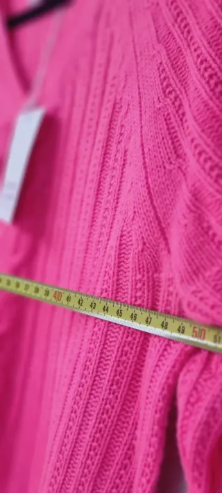 Jersey de cachemira rosa talla XL