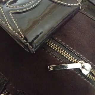 Bolso Purificación García Piel y Ante Marrón