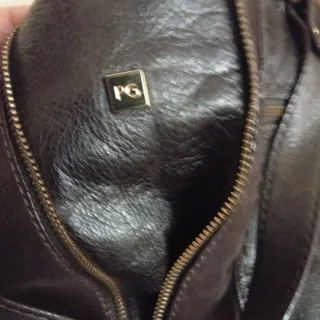 Bolso Purificación García Piel y Ante Marrón