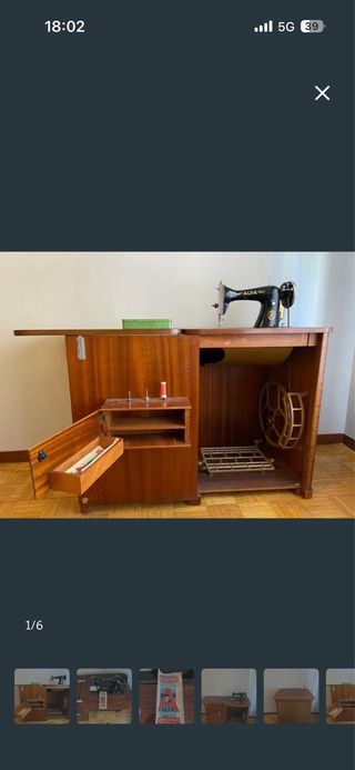 Máquina de coser Alfa antigua