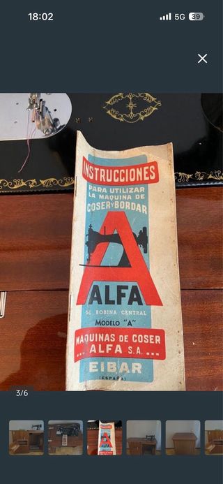 Máquina de coser Alfa antigua