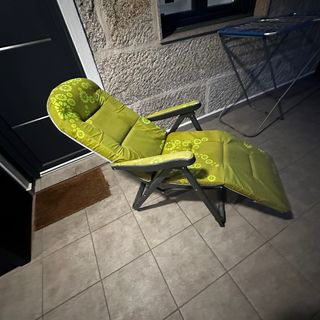 Sillón de jardín plegable verde
