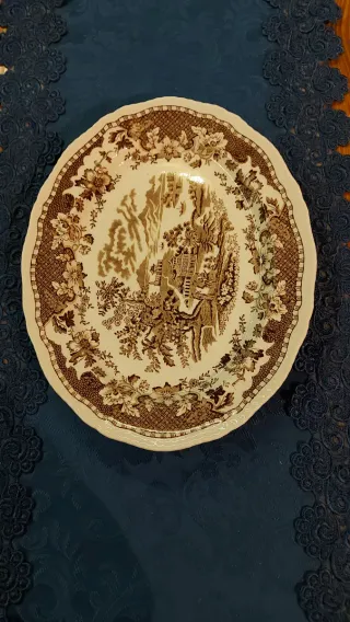 Piatto Ovale Inglese Porcellana