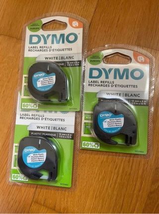 3 Recambios Etiquetas Dymo Blancas