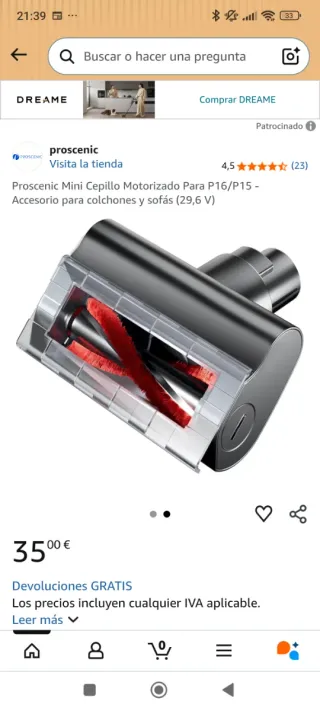 Recambio Aspiradora DYSON Nuevo