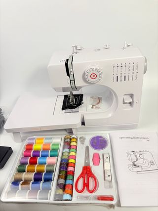 Máquina de coser eléctrica + kit hilos