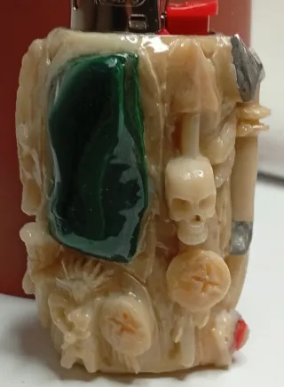 Copri accendino Bic fatto a mano con base Ag