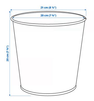 Macetero Metálico Dorado