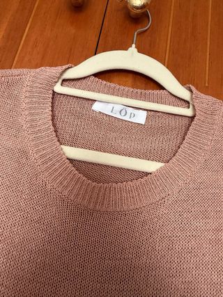 Chaleco punto fino L.O.P rosa talla única