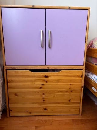 Dormitorio completo juvenil madera pino Flexa