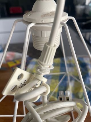 Lámpara de techo jaula geométrica blanca