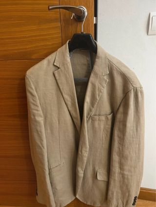 Chaqueta Lester Lino Beige Talla L