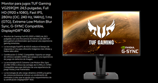 Monitor 280hz Asus TUF Gaming VG259QM 24'