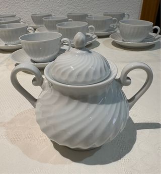 Azucarero Vista Alegre Sagres  Porcelana blanca