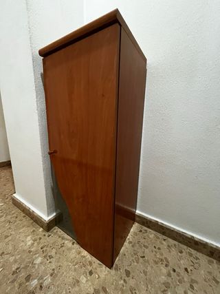 Vitrina pequeña de madera y cristal