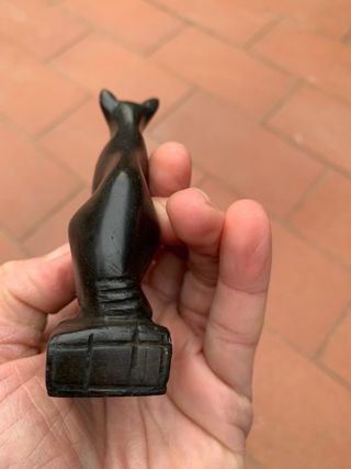 Statuetta gatto Bastet egiziano vintage in resina