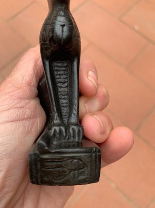 Statuetta gatto Bastet egiziano vintage in resina