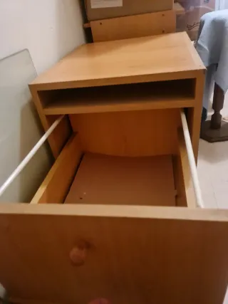 Conjunto Vintage Escritorio + Cajonera Madera