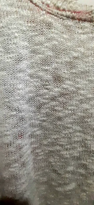 Jersey beige con estrellas multicolor