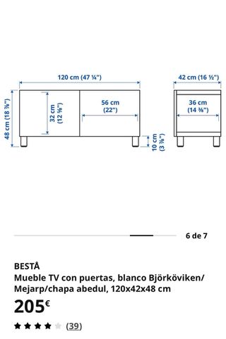 Mueble TV BESTÅ Blanco Björköviken/Mejarp