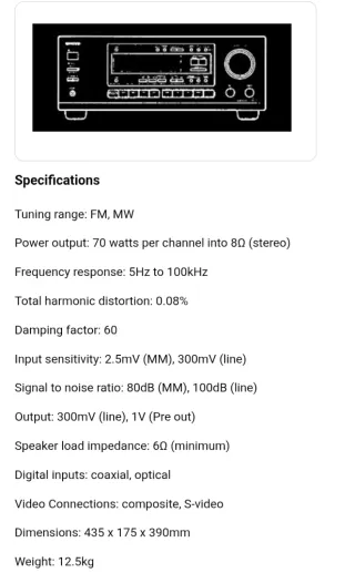 Amplificador Hi-Fi Onkyo TX-DS575E