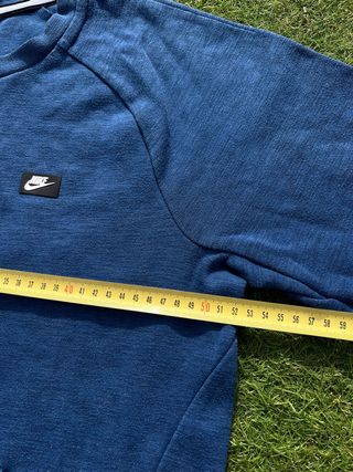 Sudadera Nike azul logo minimal crewneck S