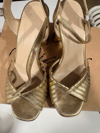 Sandalias Micuir Doradas Hechas en España