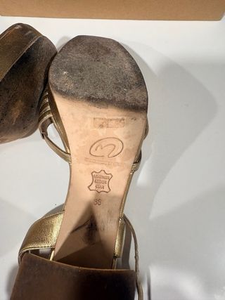 Sandalias Micuir Doradas Hechas en España