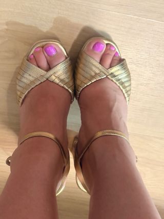 Sandalias Micuir Doradas Hechas en España