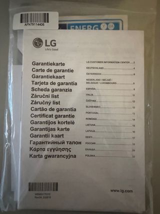 Nevera LG 2a mano 186cm de alto. Modelo GBB61SWJZN
