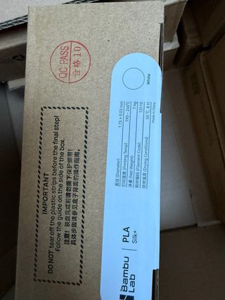 Filamento Bambu Lab PLA Silk+ Blanco recarga.