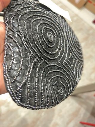 Borsetta elegante nera con perline