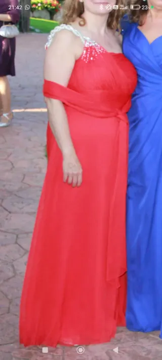 Vestido de fiesta rojo Sonia Peña