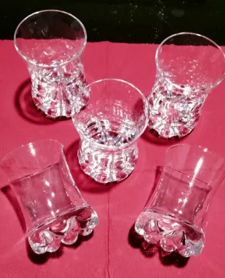 Set 5 Bicchieri Vetro Trasparente
