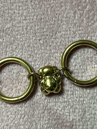 Pulsera dorada con charms de ositos acero inoxidab