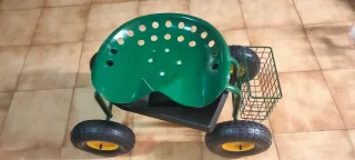 Carrellino da giardino con sedile