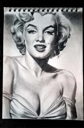 Ritratto Marilyn Monroe fatto a mano