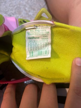 Patines rosas infantiles oxelo