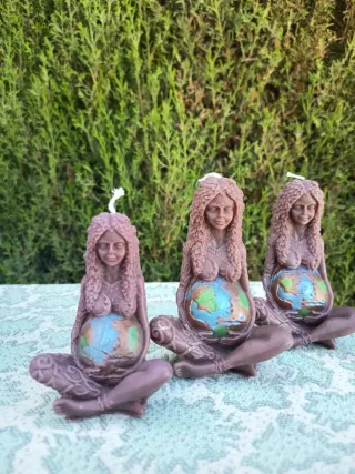 Candela Madre Terra ricoperta di cera d'api