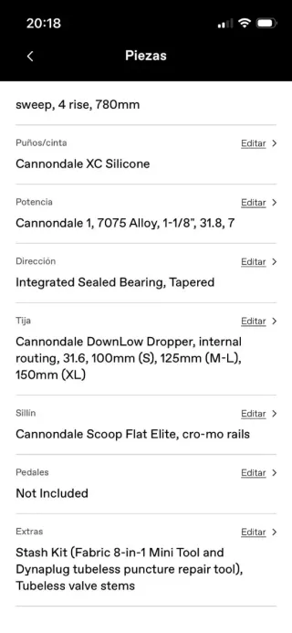 Bicicleta Cannondale Scalpel SE 1. Talla M.